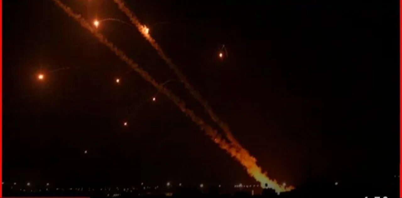 Live Footage of Strong Missile Attacks on Israel’s Territory