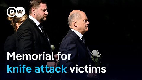 German Chancellor Scholz visits knife attack site, amid calls for tighter border controls | DW News