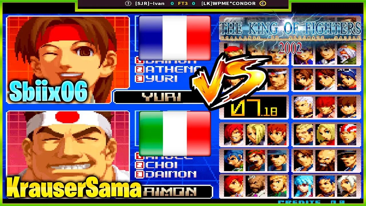 The King of Fighters 2002 (Sbiix06 Vs. KrauserSama) [France Vs. Italy]