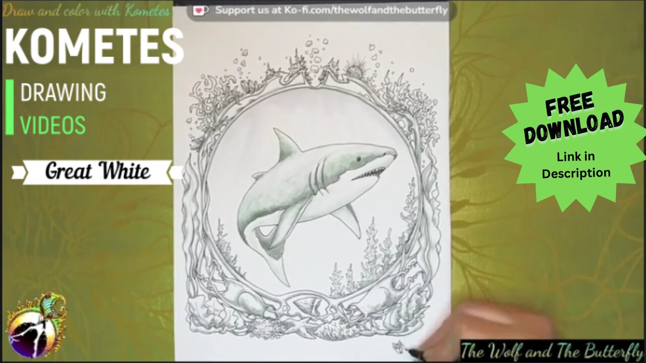 Dive into Shark Week Fun: Free Great White Shark Coloring Page!