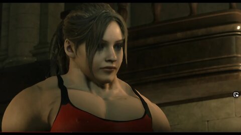 RE2 Claire Redfield Bodybuilder Mod - Full Walkthrough 4K Part 1/4 Police Station