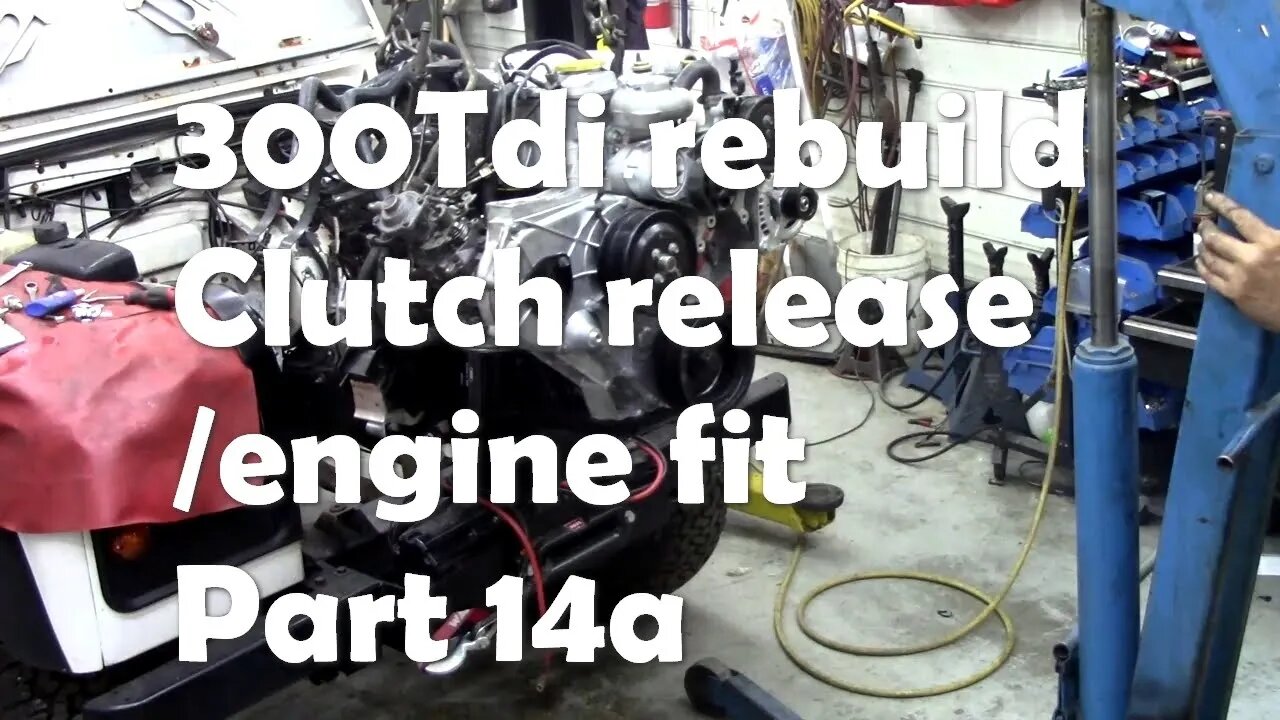 300Tdi rebuild. Preparing the clutch release and fitting the engine Part 14a