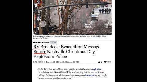 Nashville False Flag RV Christmas Bombing Explosion - More Detailed Video Analysis