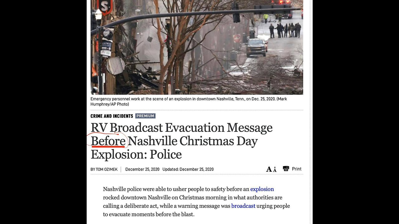 Nashville False Flag RV Christmas Bombing Explosion - More Detailed Video Analysis