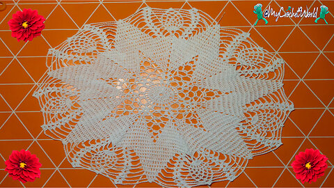 Szydełkowa Serwetka/motyw gwiazdy/część 2/2 @mycrochetworld