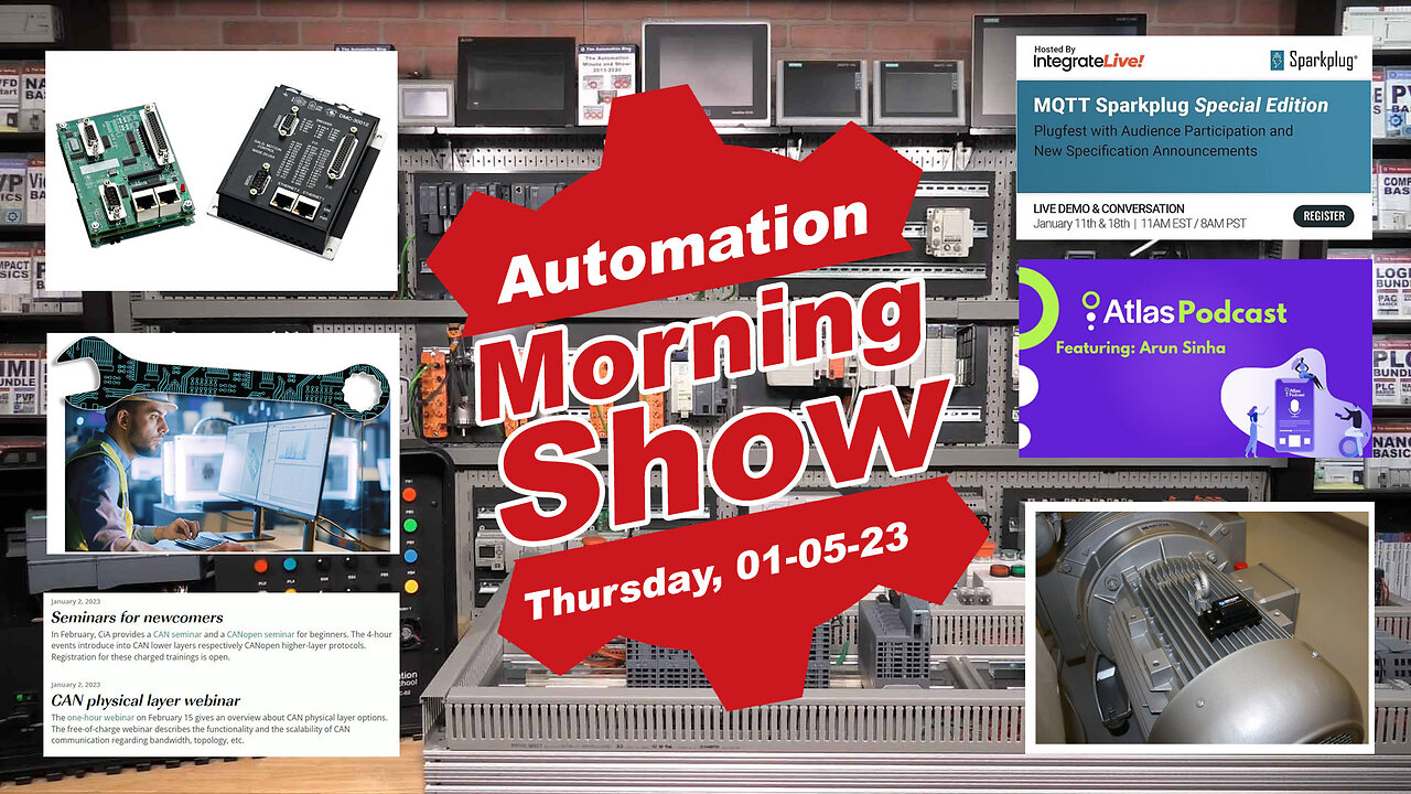 Tech Trends, MQTT, CAN in Automation, Galil, GraceSense & more today on the Automation Morning Show