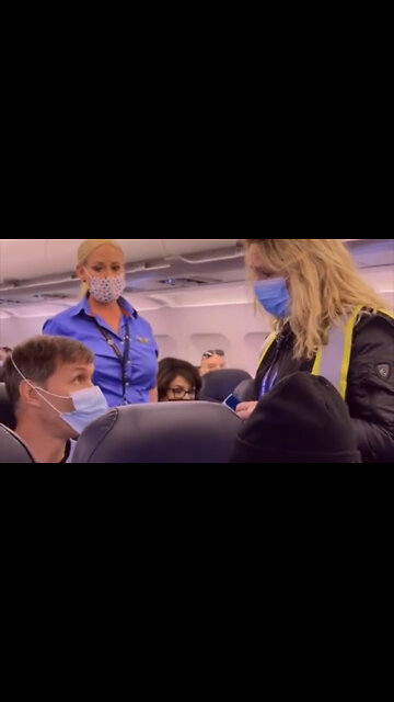 Absolute state of this. Man removed from flight because he has "let's go Brandon" on his face mask!