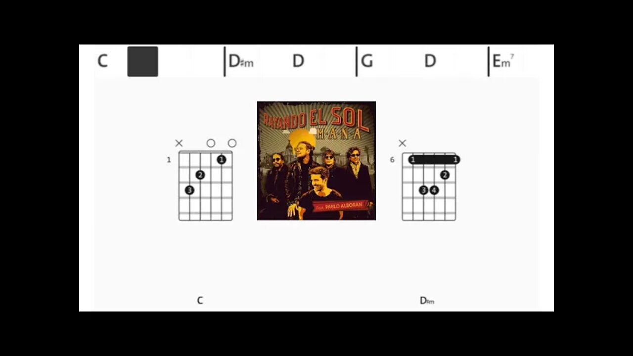 Maná feat Pablo Alborán - Rayando El Sol - (Chords & Lyrics like a Karaoke)