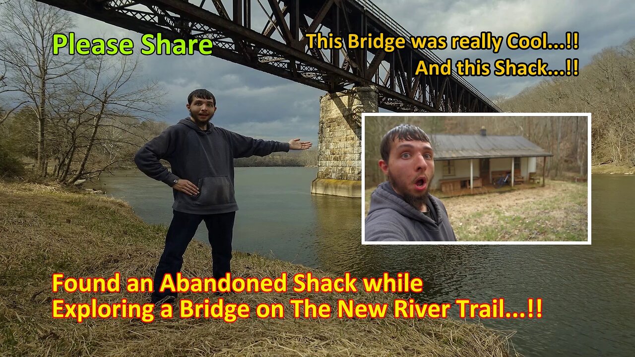 Found an Abandoned Shack while Exploring a Bridge on The New River Trail...!!