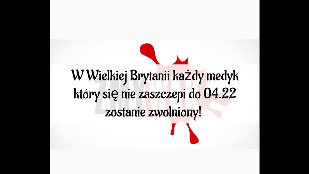 Nie zaszczepieni medycy w UK do 04.22 stracą pracę.