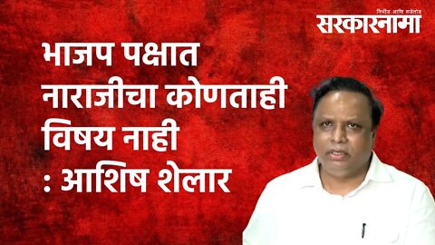 भाजप पक्षात नाराजीचा कोणताही विषय नाही: आशिष शेलार | Ashish Shelar |Politics|Maharashtra|Sarkarnama