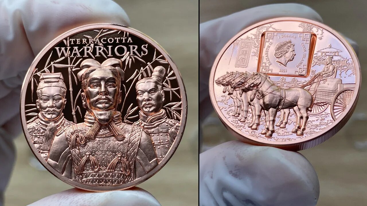 TERRACOTTA WARRIORS – 2021 $1 50 GRAMS PURE COPPER PROOF FINISH SMARTMINTING COIN: COIN INVEST TRUST