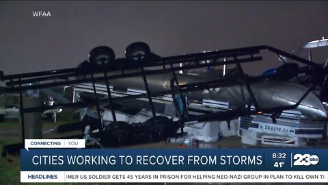 Cities working to recover from storms