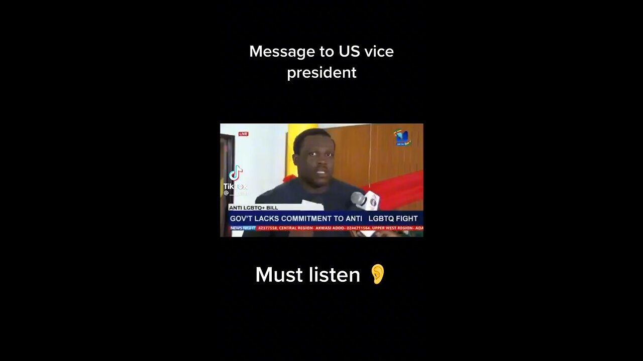 Message to U S vice president (must listen)