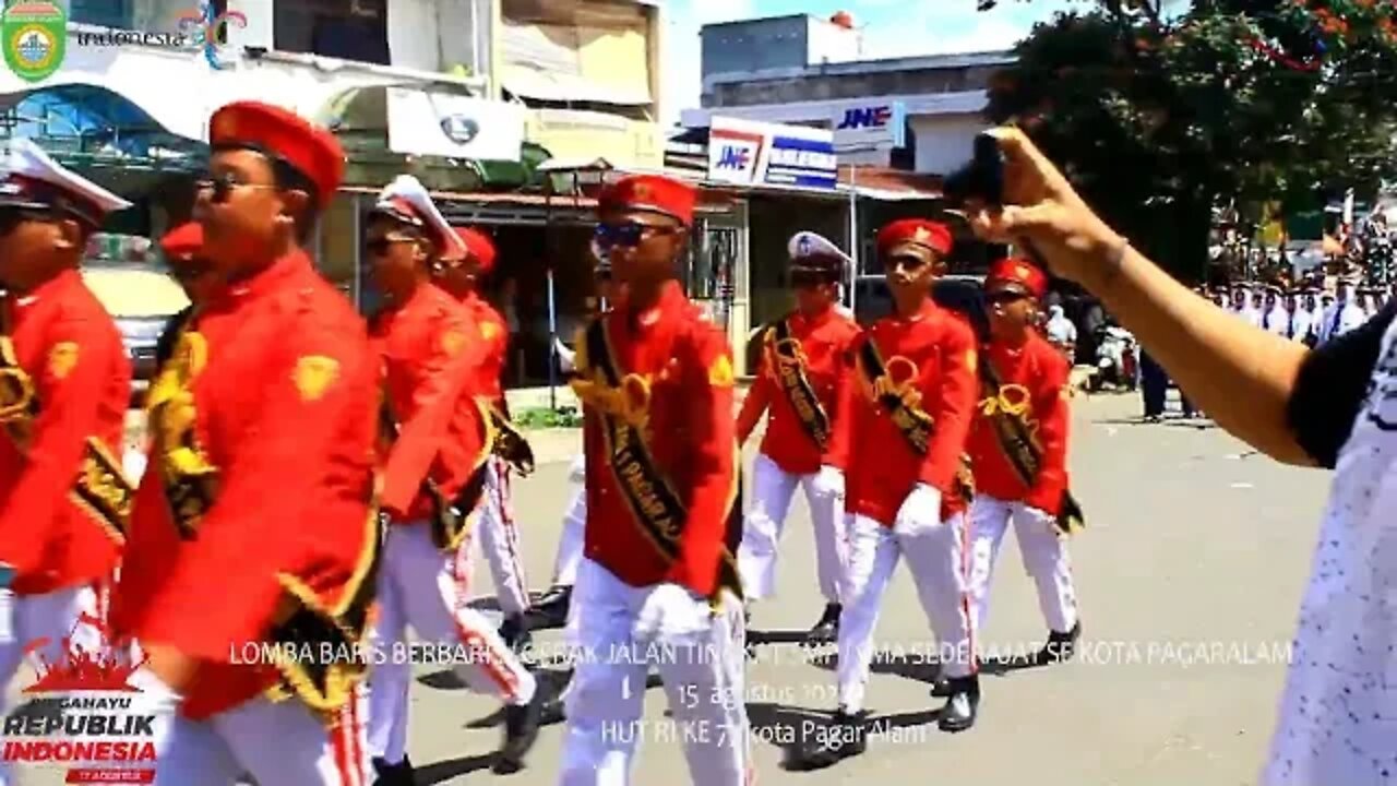 LOMBA GERAK JALAN / BARIS BERBARIS SMP / SMA SEDERAJAT SE KOTA PAGAR ALAM / HUT RI KE 77