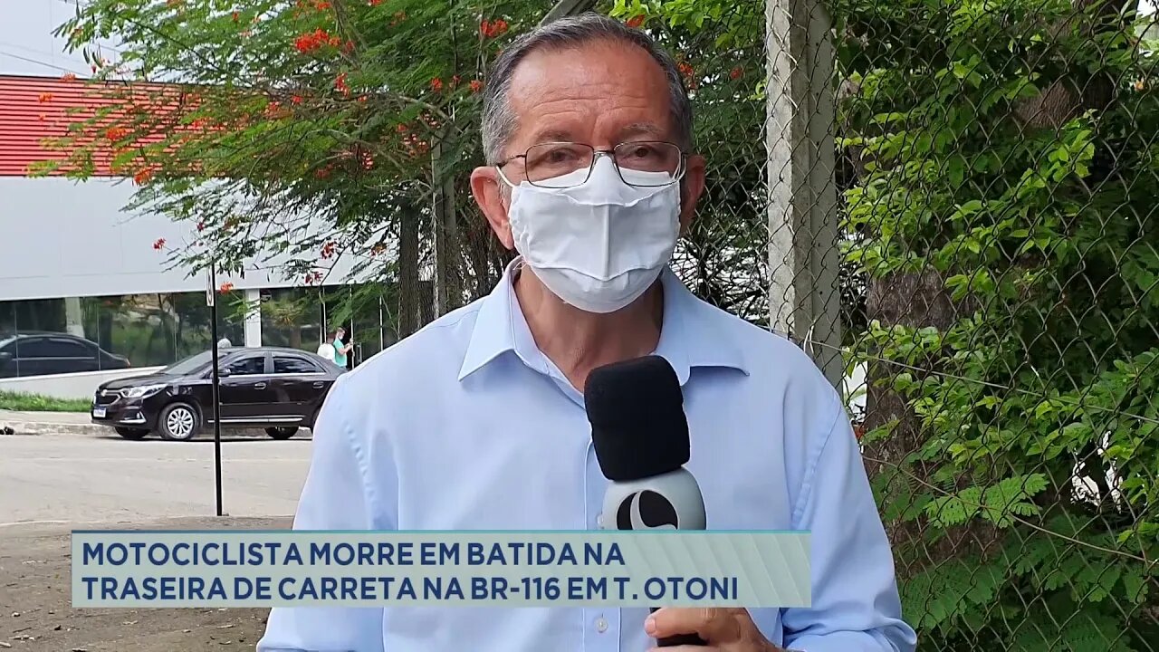 Motociclista morre em batida na traseira de carreta na BR-116 em Teófilo Otoni