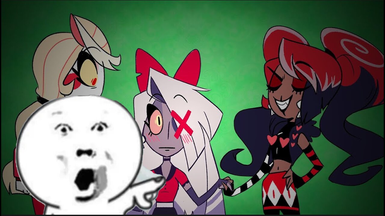 A hazbin hotel comic dub but if something random goes on a video from my files plays