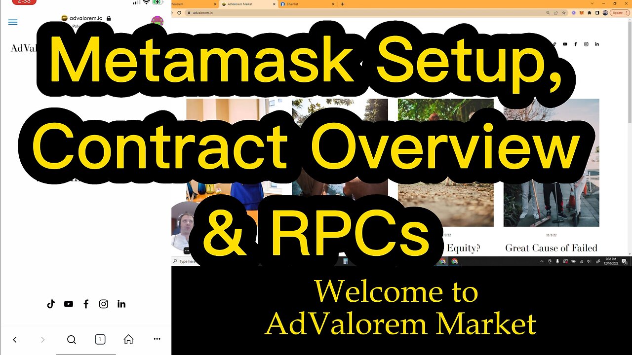 AdValorem Market Tutorial - Metamask Setup, Contract Overview & RPC #crypto #nft