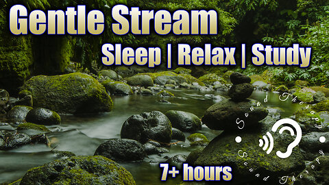 Deep Sleep | Gentle Stream | Frogs | Dragonflies | HD Stereo | Black Screen