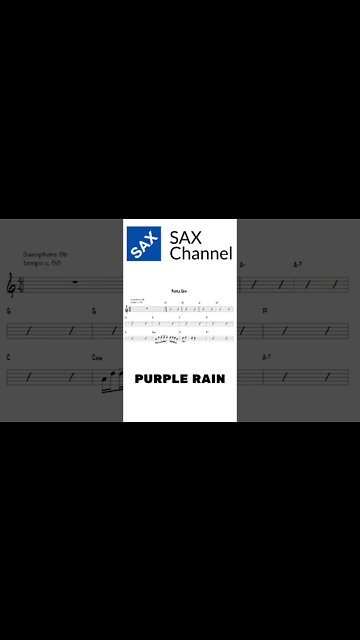Purple Rain - Sax Channel #shorts