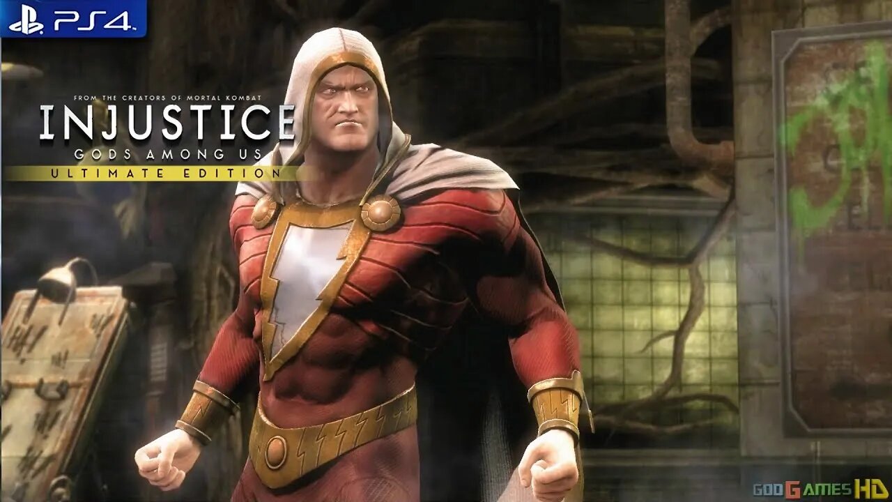 Injustice: Gods Among Us Ultimate Edition (PS4) - Classic Battles (Easy Mode) - Shazam