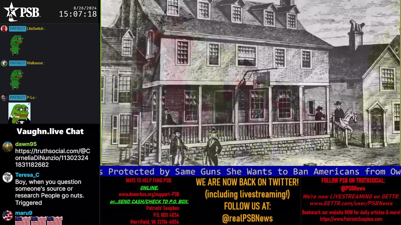 2024-08-26 15:00 EDT - The PATRIOTski Tavern: