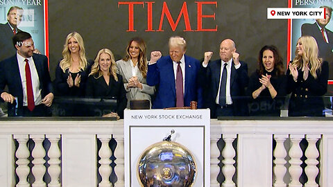 Trump Rings Opening Bell At NYSE Following Time's 'Person Of The Year' Honor