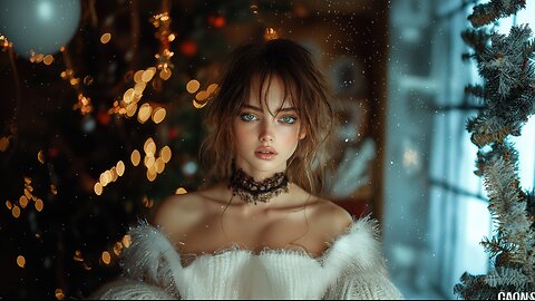 Cozy Christmas Vibes Brunette in Winter Style AI Generated Magic 🎄❄️