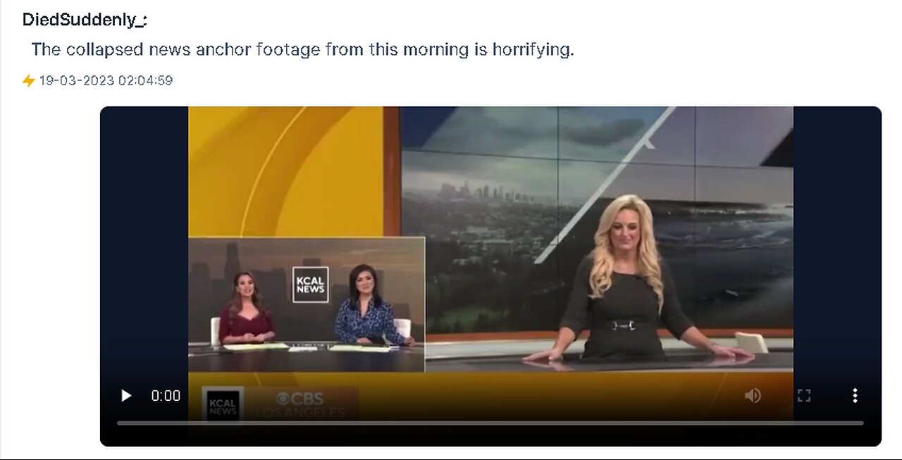 THE COLLAPSED NEWS ANCHOR FOOTAGE FROM THIS MORNING HORRIFYING 19/03/23