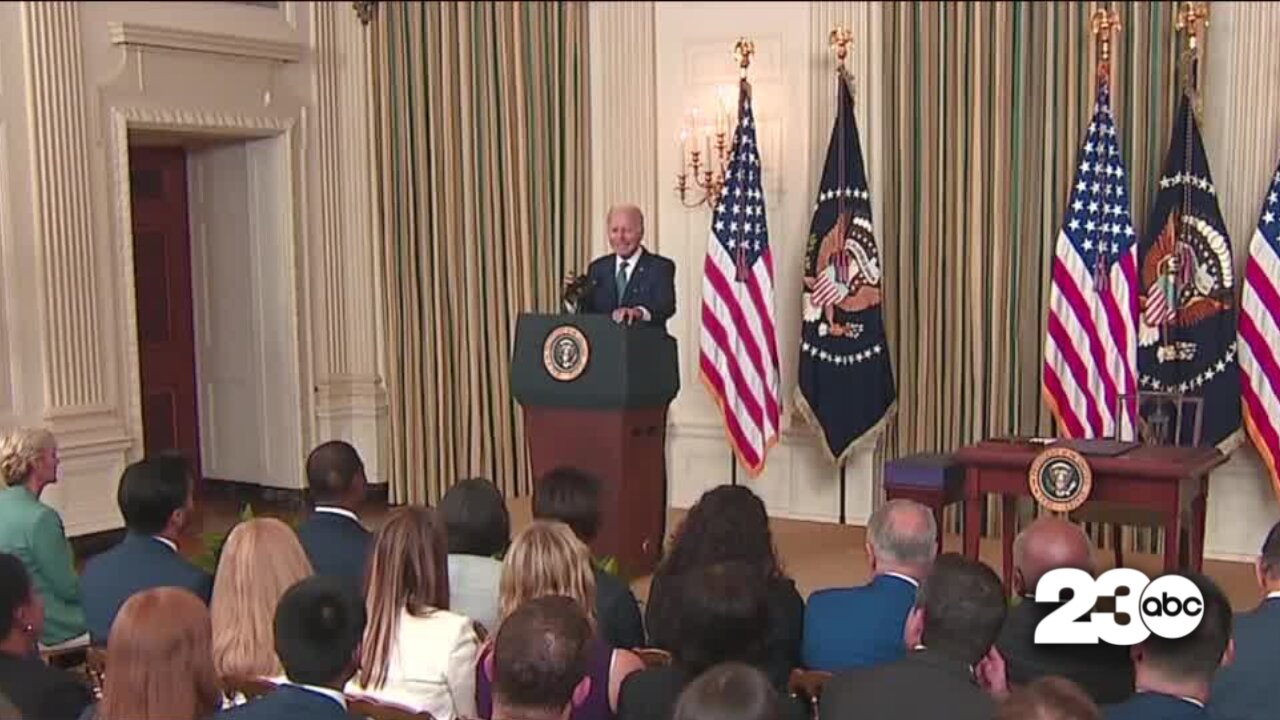 President Joe Biden signs Inflation Reduction Act