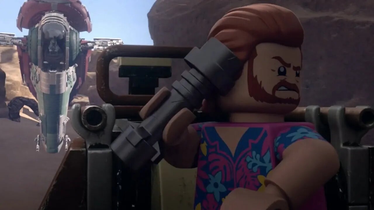 Boba Fett vs Obi-Wan and Colvett Chase Scene | Lego Star Wars Summer Vacation (2022)