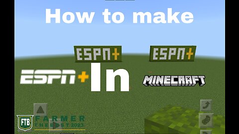 How to make a ESPN + Logo in Minecraft