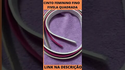 Cinto feminino fino colorido fivela quadrada