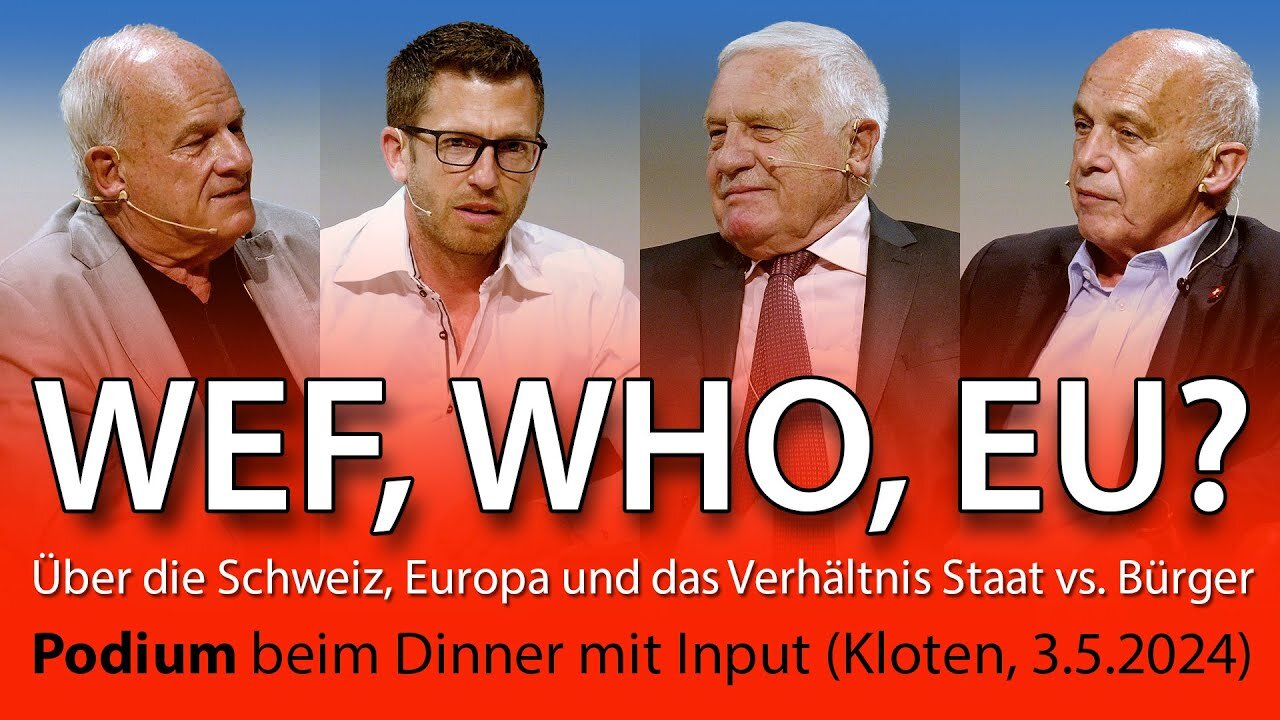 Peter Hahne, Václav Klaus und Ueli Maurer im Gespräch mit Remko Leimbach in Kloten(Teil 4/4)🙈