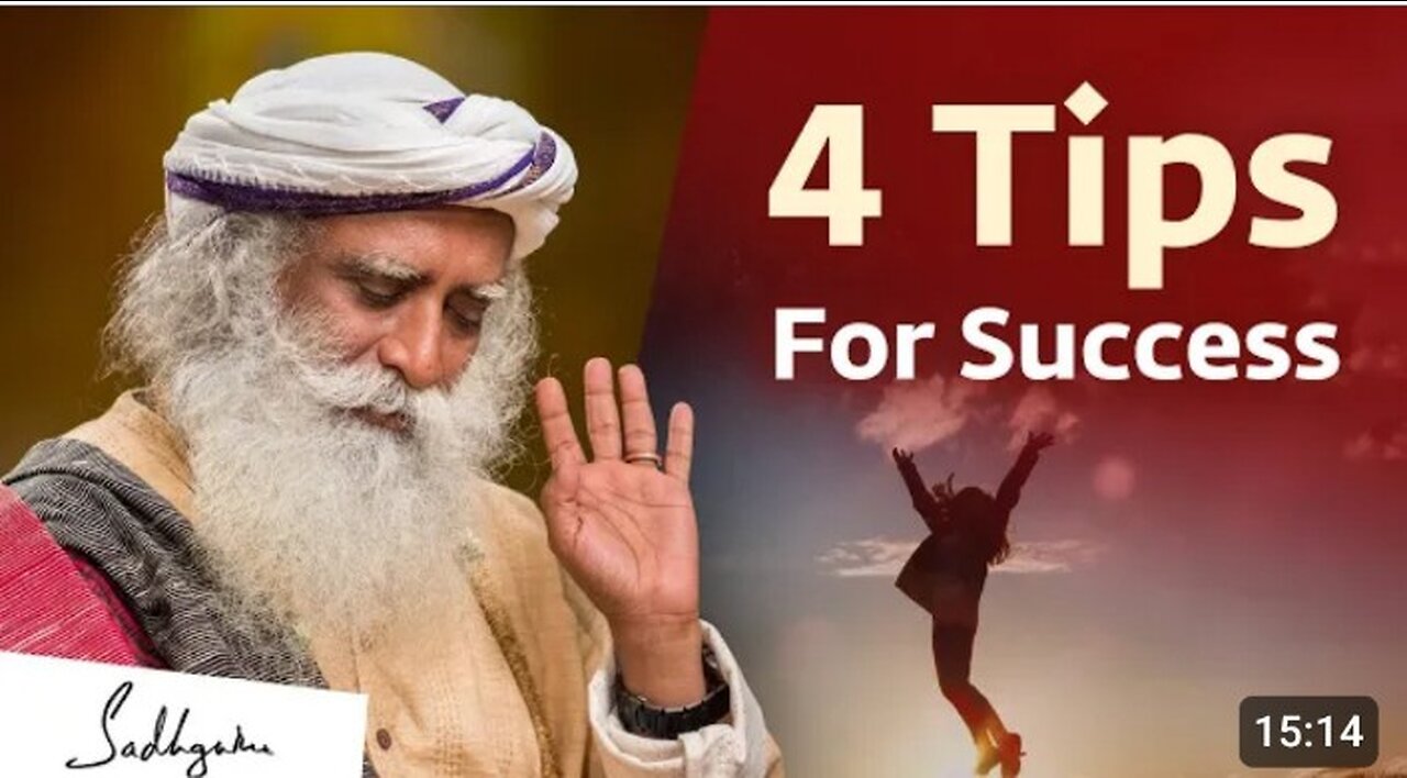 SadhGuru || 4 Tips for Success