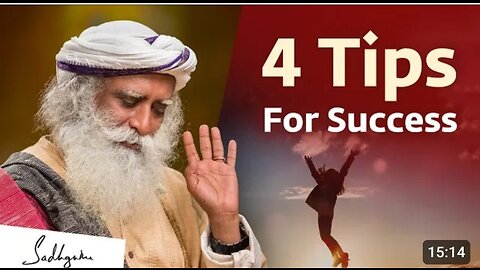 SadhGuru || 4 Tips for Success