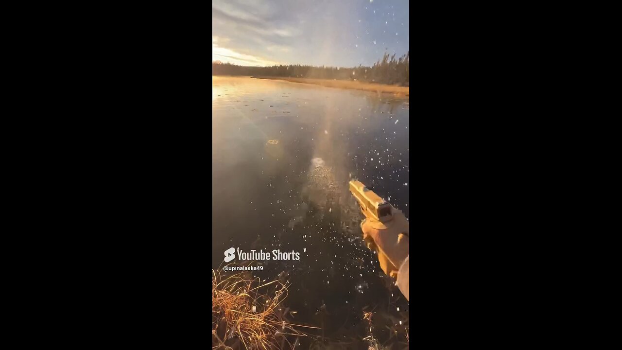 Glock 19x vs frozen lake (for the boys) #Airsoft #Glock #Glock19x #G19x #9mm #Lake #Outdoors #Nature