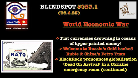 Blindspot #33.1 - World @ Economic War p1, US$ reserve currency no more!