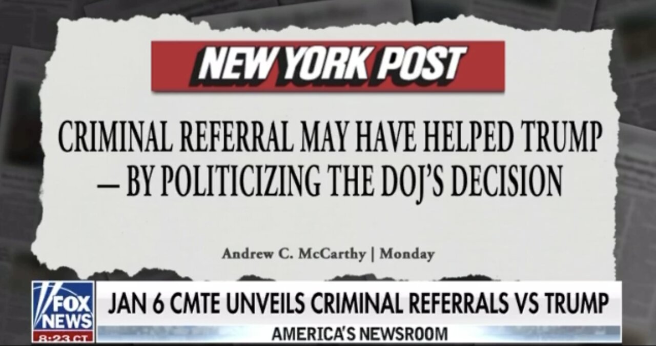 Jan 6 Cmte Unveils Criminal Referrals Vs Trump