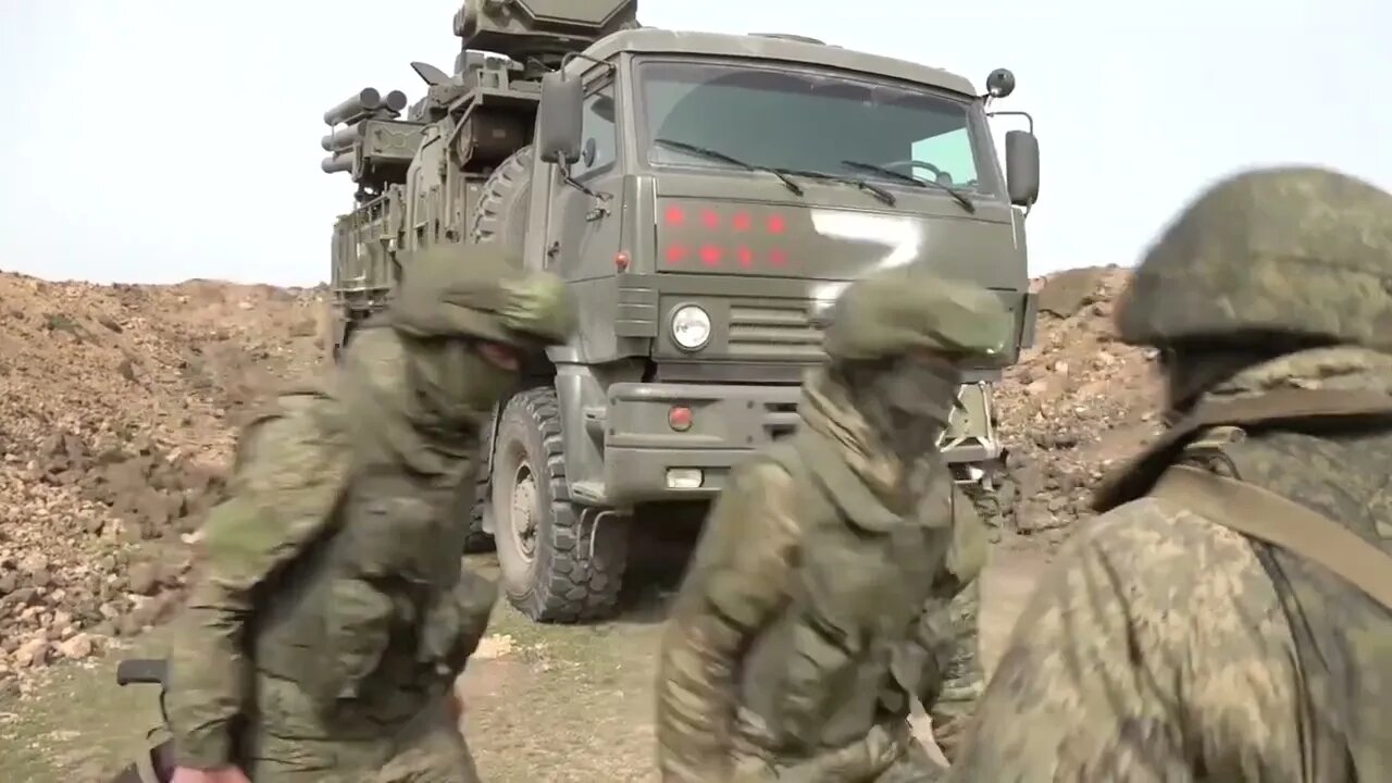 Crew Of Pantsir Anti-Aircraft System Demonstrate Their Work Within The Special Military Operation