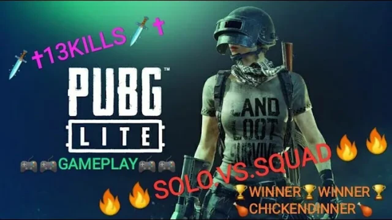 🎮#PUBGLITEGAMEPLAY🎮#SOLOVSSQUAD #PUBGLITE ✝#13KILLS ✝ 🏆WINNER🏆WINNER🏆🍗CHICKEN🍗🍗DINNER🍗🍗