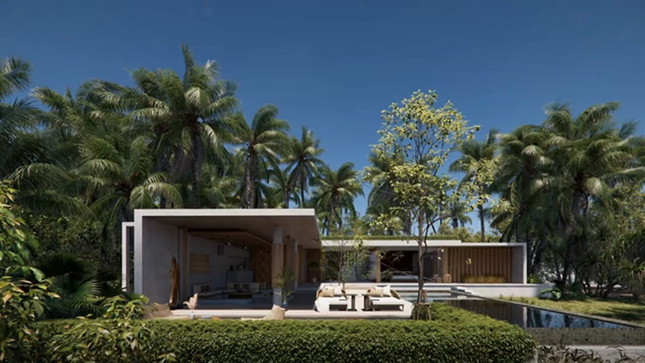 SKETCHUP + ENSCAPE 3D ANIMATION ; Beach Front Villa by Kunkunmasterclass.com