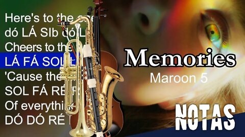 Memories - Maroon 5 - Cifra melódica (C, Eb e Bb)