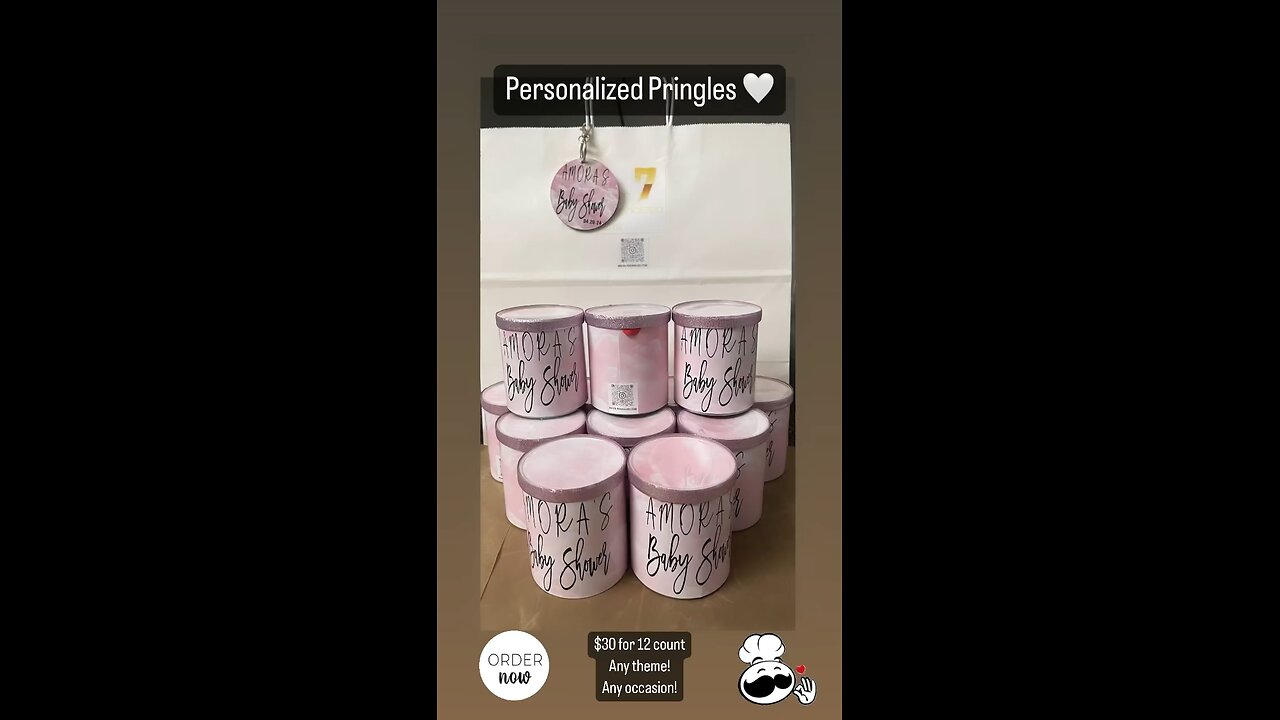 Personalized Pringles Party Favors