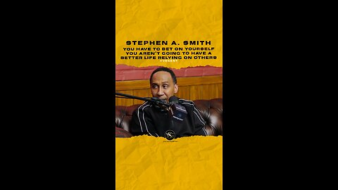 #stephenasmith Stop relying on others and bet on yourself. 🎥 @hotboxinpodcast