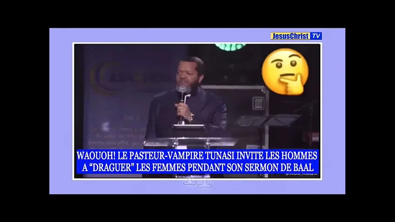 😱Pasteur vampire MARCELLO TUNASI invite les hommes à draguer les femmes pendant un sermon pervers