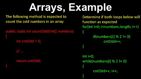 Arrays, Example - AP Computer Science A