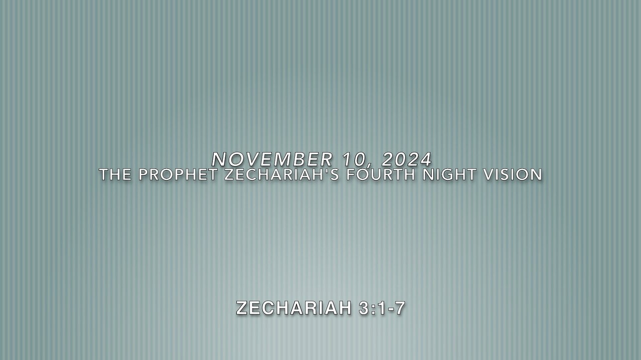 The Prophet Zechariah's Fourth Night Vision