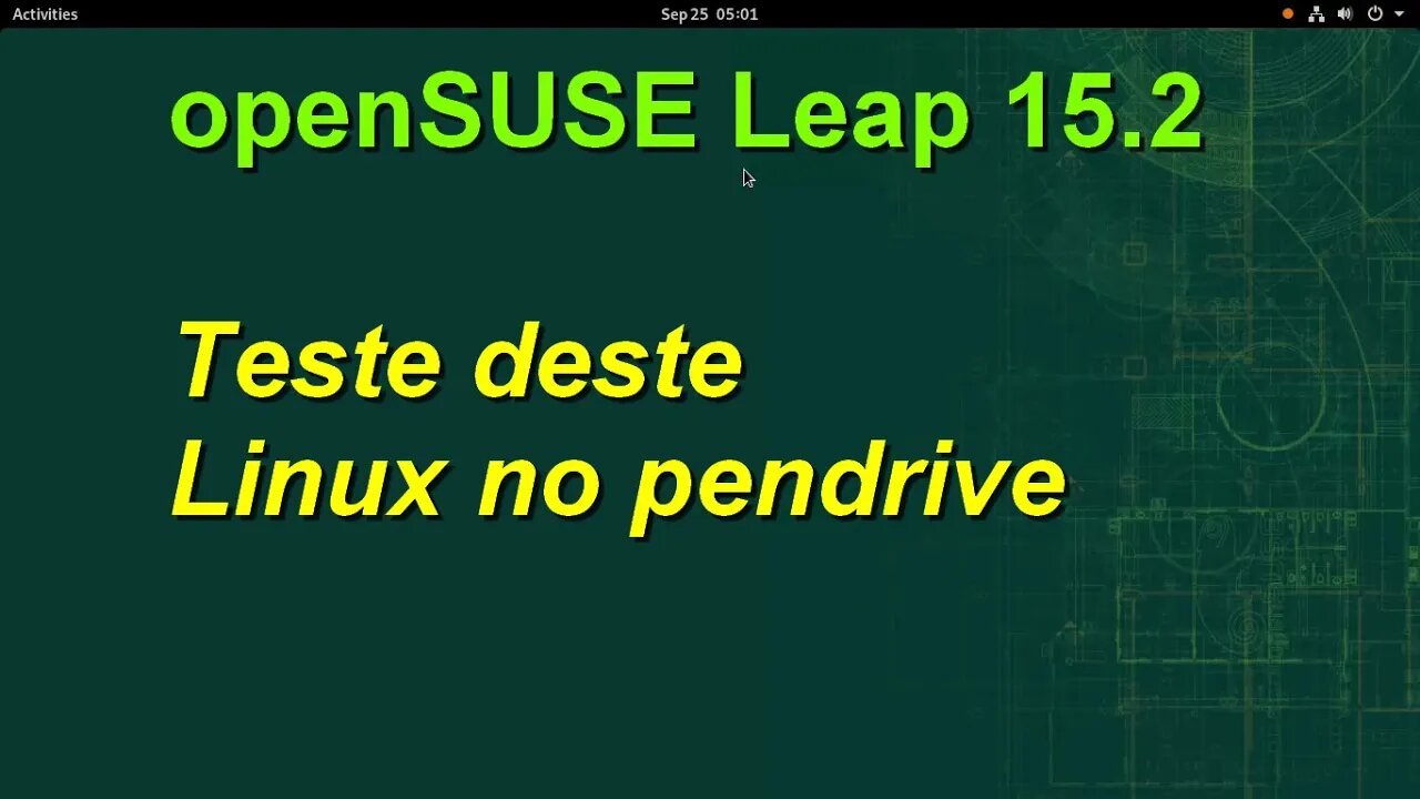 OpenSuse uma distribuição Linux completa. Teste no pendrive sem instalar