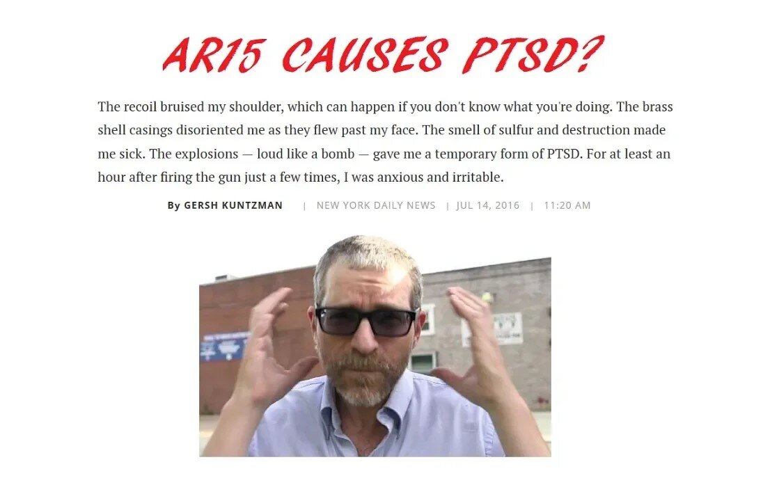 Is an AR15 so powerful it can give you PTSD?